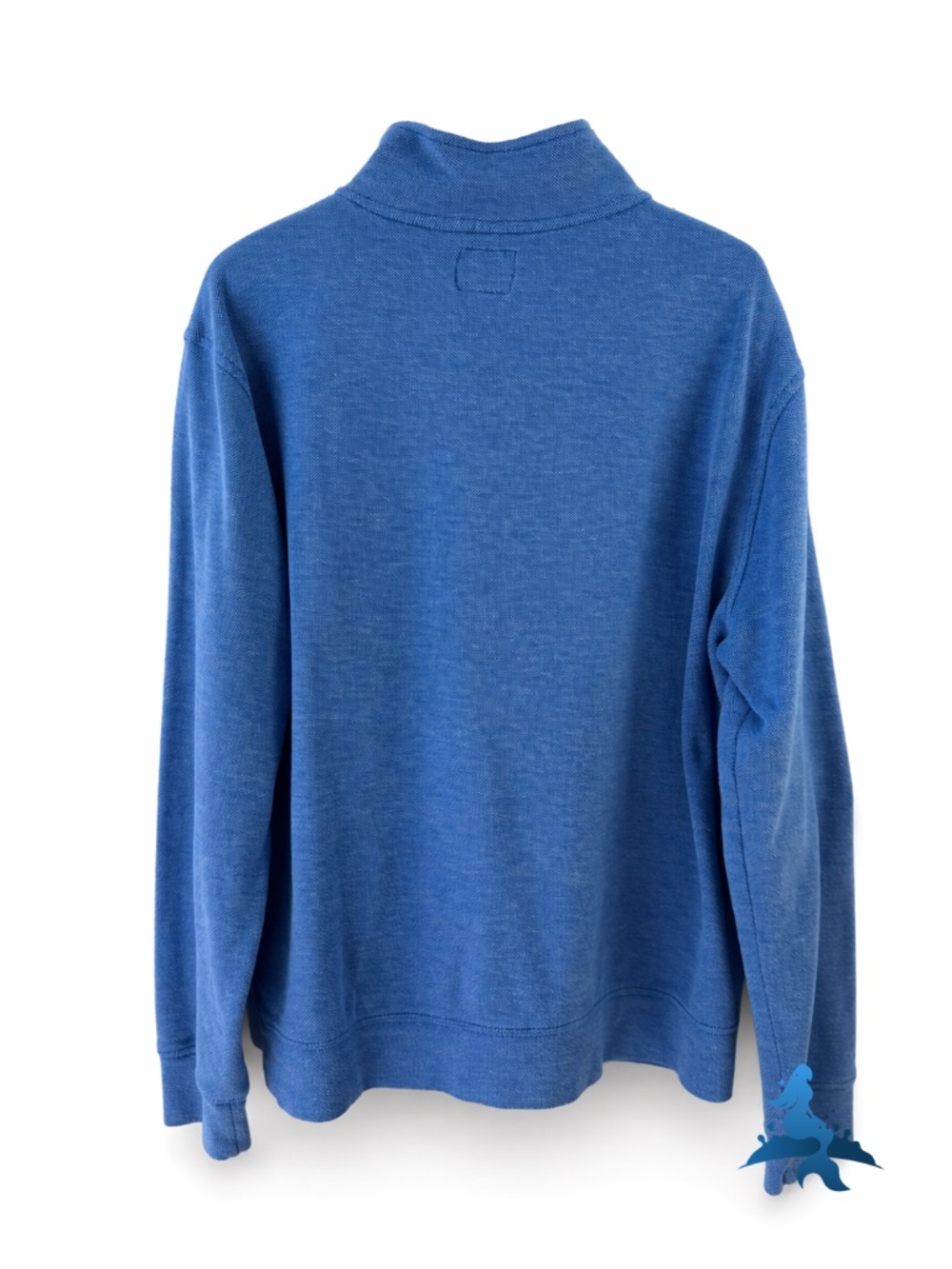 1311 J.Crew Performance Bird's-Eye Quarter-Zip Pullover - L - Blue - Picture 9 of 16